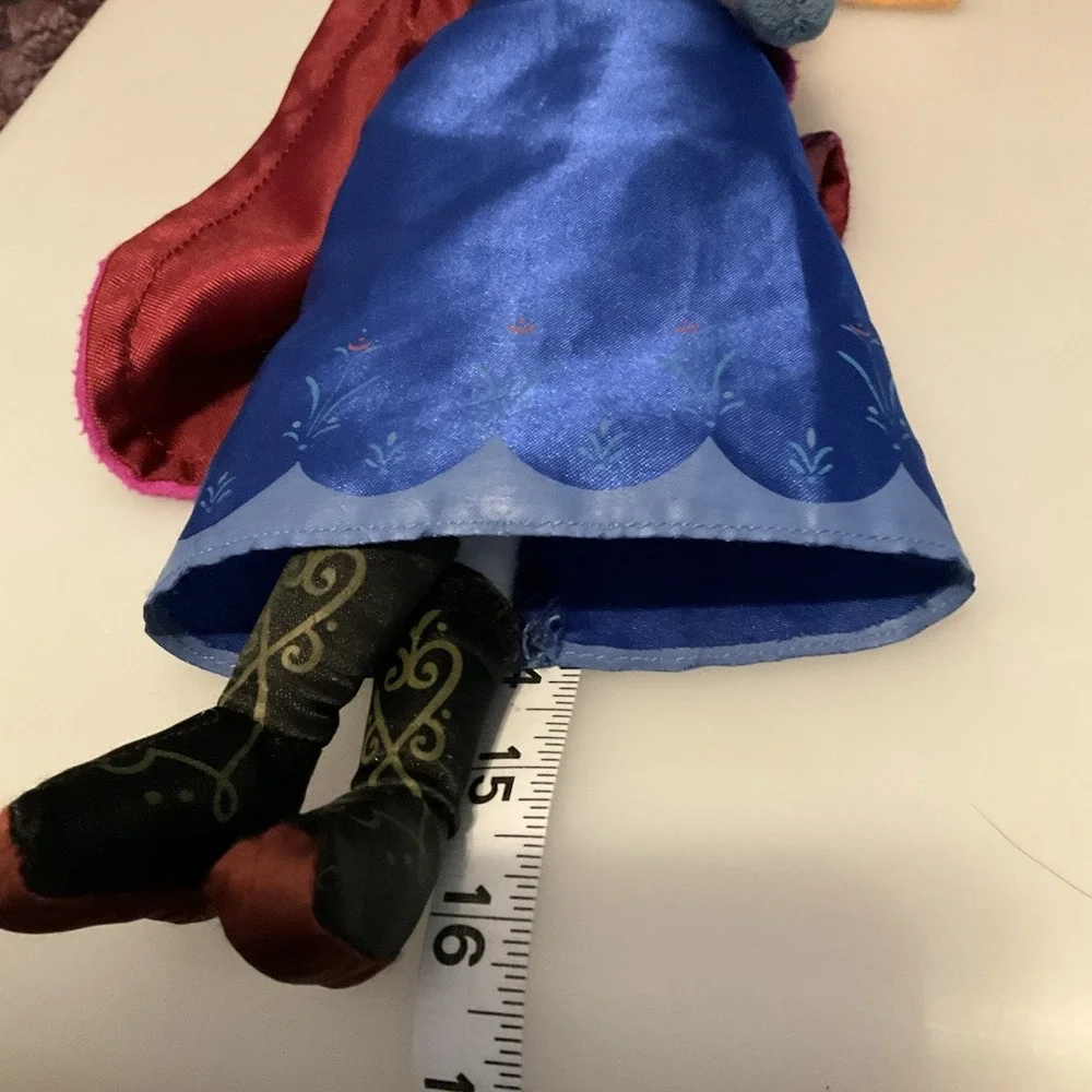 Disney Collection Frozen Anna Blue Dress Plush Soft Doll 16